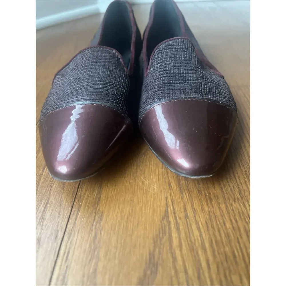 AGL‎ Loafer Flats 36 6 Burgundy Cap Toe